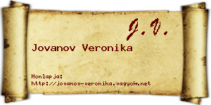 Jovanov Veronika névjegykártya